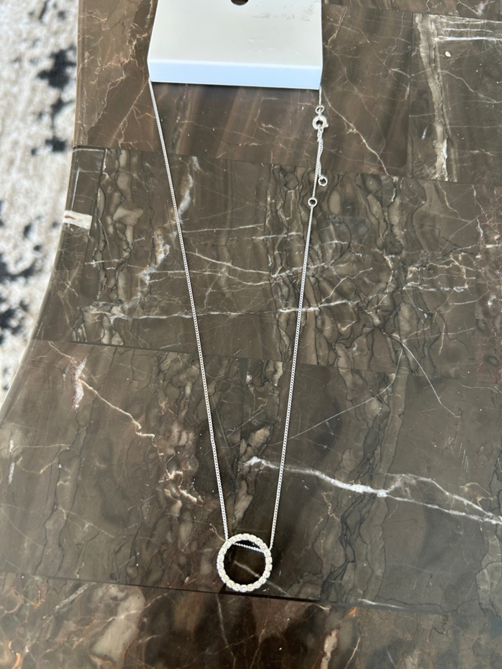 Silver Circle Pendant Necklace - Women Jewelry